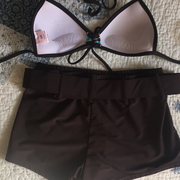 Mix n’ Match Brown & Turquoise Bikini - Picture 3 of 8